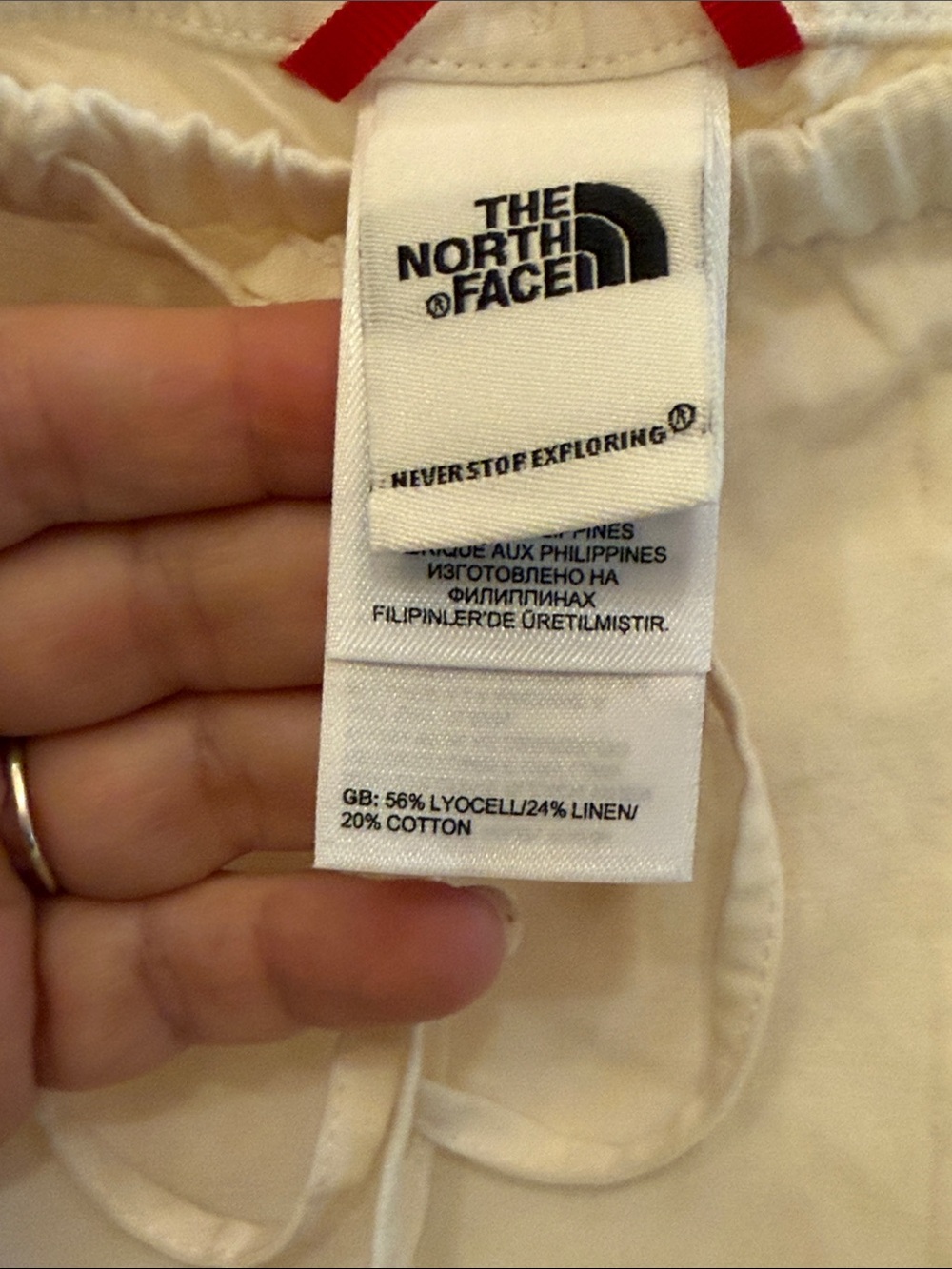 The North Face Women's White Ruffled-Hem Lace Detail Midi Skirt Linen Blend M - Picture 6 of 13